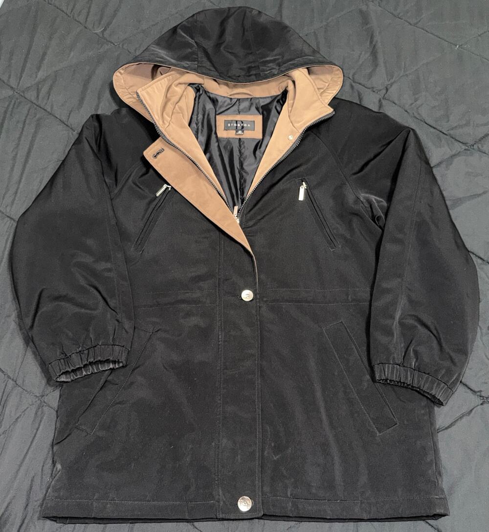 Braetan Black Tan Hooded Utility Jacket
